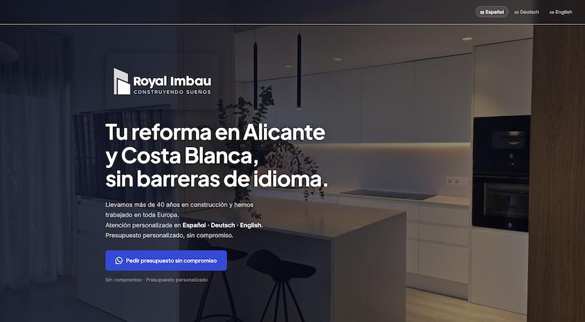 Website and Online Presence for Royal Imbau Constructions